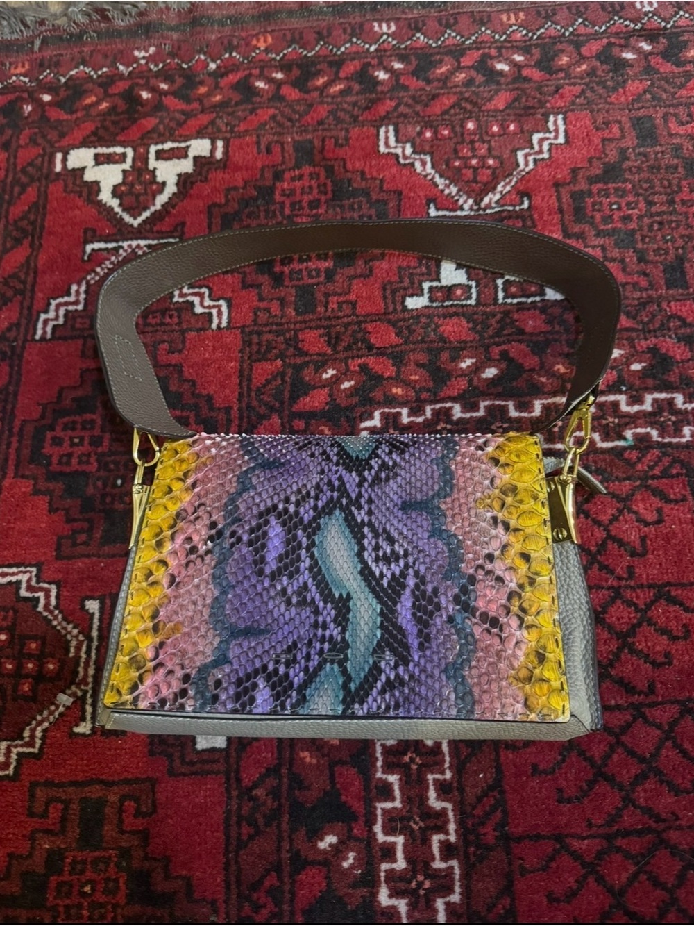 Ascot Python Snakeskin Handbag - Picture 6 of 6